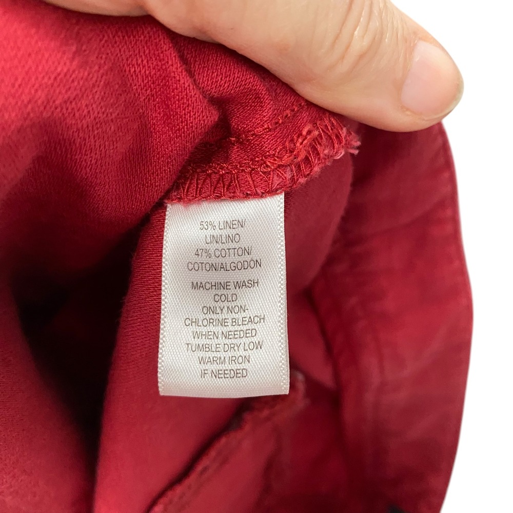 LOFT Red Chinos Pants Utility Pockets Casual Everyday Trousers Size 6 - Picture 6 of 9